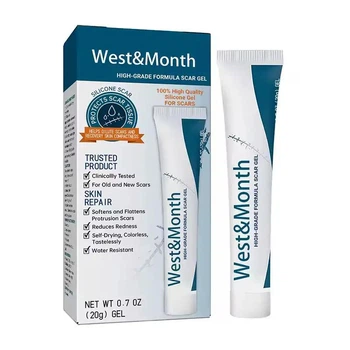 Силіконовий гель від рубців і шрамів West&Month Silicone Scar Gel 20 г для загоєння та вирівнювання шкіри (scar-gelwest)