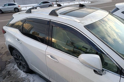 Багажник (поперечины) на интегрированные рейлинги OEM (2 шт.) Черный для Lexus RX 2016-2022 гг
