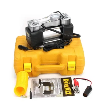 Двопоршневий компресор з інструментом DeWalt (72л/хв 12V, 30A), Автокомпресор двох поршневий Девольт