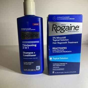 Набір для зміцнення та росту волосся для чоловіків Rogaine Extra Strength (шампунь-кондиціонер 248 мл і розчин 60 мл)
