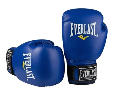 Боксерские перчатки Everlast 6 унций, унисекс, для начинающих и подростков, Синий (EF-0370-6-BL)