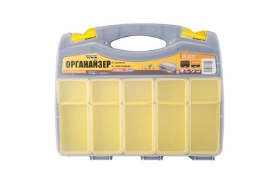 Оорганайзер для хранения мелких деталей с ручкой Mastertool 79-3131 15" 370 х 300 х 80 мм 2-в-1