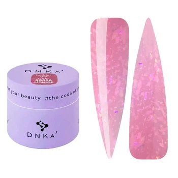 Гель для моделирования DNKa Builder Gel Mousse 0006 мягкий розовый со слюдой 15 мл