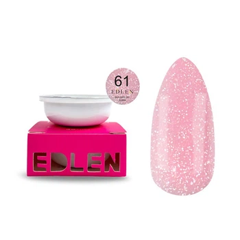 Гель строительный Edlen Professional Builder Gel Flash 61 светоотражающий лиловый 15 мл