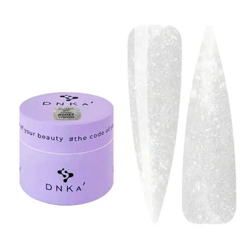 Гель для моделирования DNKa Builder Gel Vision 0037 с блестками морозный молочный 15 мл