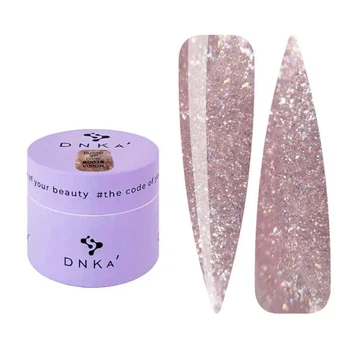 Гель для моделирования DNKa Builder Gel Vision 0038 с блестками розовое золото 15 мл