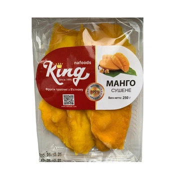 Манго сушеный King Nafoods натуральный без сахара 250 г