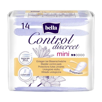 Женские урологические прокладки Bella Control Discreet Mini (2 капли) 14 шт.