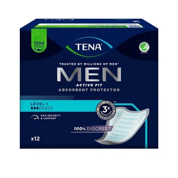 Прокладки чоловічі урологічні Tena Men Active Fit Level 1 (3 краплі) 12 шт.