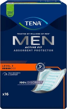 Прокладки мужские урологические Tena Men Active Fit Level 3 (5 капель) 16 шт.