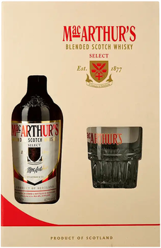 Набір віскі MacArthur's 0.7 л 40 % + 1 склянка в коробці (5010509001526)