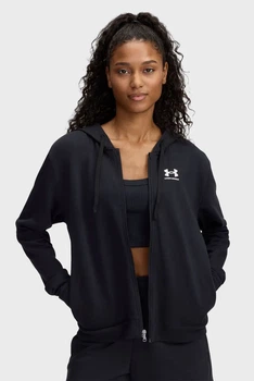 Жіноче чорне худі UA Rival Terry FZ Under Armour XS 6005509-001