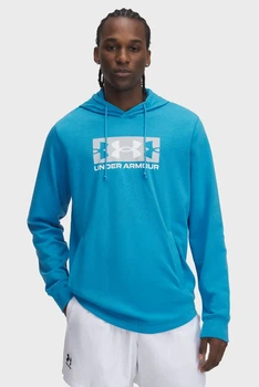 Чоловіче блакитне худі UA Rival Terry Logo Hood Under Armour S 1390141-452