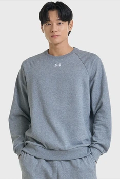 Чоловічий сірий світшот UA Rival Fleece Crew Under Armour LG 1379755-025
