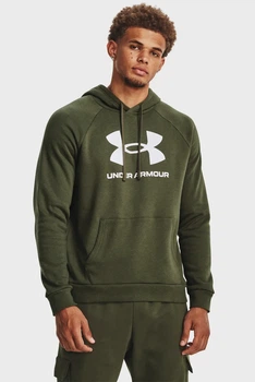 Чоловіче оливкове худі UA Rival Fleece Logo HD Under Armour L 1379758-390