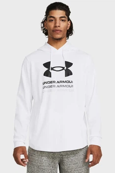Чоловіче біле худі UA Rival Terry Graphic Hood Under Armour MD 1386047-100