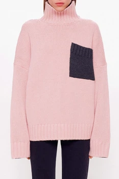 Светр жіночий JW Anderson з чорною спиною та кишенею S рожевий