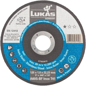 Отрезной круг LUKAS Base-X T4115×1,0×22,23 мм по металлу