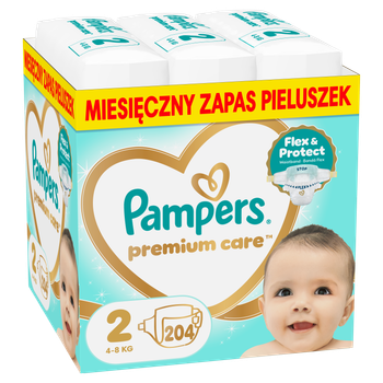 Підгузки Pampers Premium Care Розмір 2 (4-8 кг) 204 шт (8006530223669)