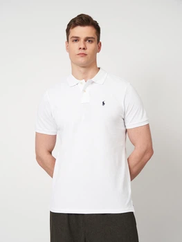 Поло длинное мужское Polo Ralph Lauren 11708 M Белое (smt2000000044187)