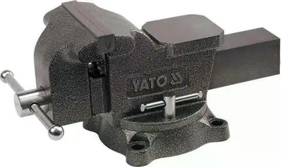 Тиски слесарные YATO, поворотные, губки 200 мм, вес 29,5 кг