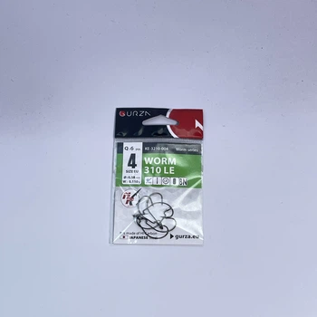 Офсетный крючок Gurza WORM 310 LE # 4 BN 6 шт. ,KE-3210-004