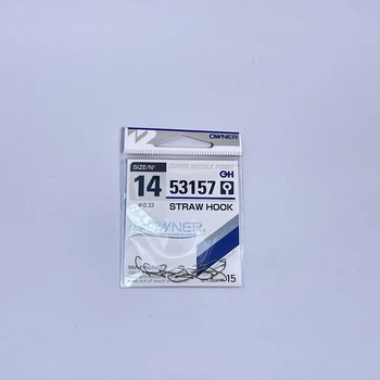53157 - №14 Крючки "OWNER" STRAW HOOK w/ EYE (JAPAN),53157-14