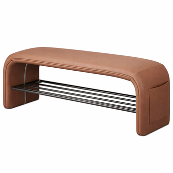 Лавка для взуття RIAS NA71-100 з м'яким сидінням 100x35x42 см Brown (3_08151)