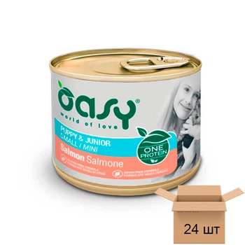 OASY OAP Puppy & Junior Small/Mini для цуценят та юніорів, лосось (паштет) - 24 шт 3017344461-24sht