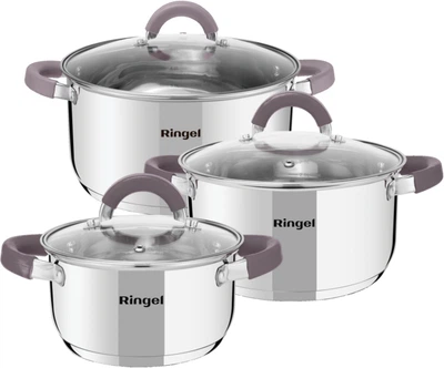 Набор кастрюль RINGEL Meyer (1.6 л+2.3 л+3.2 л) RG-6000