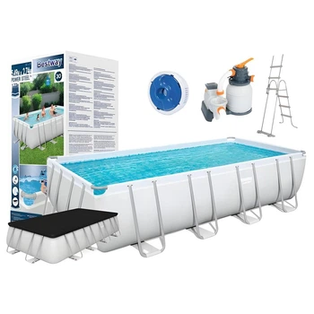 Каркасный бассейн 549×274×122 см Bestway 56466 с фильтр-насосом, лестницей и тентом