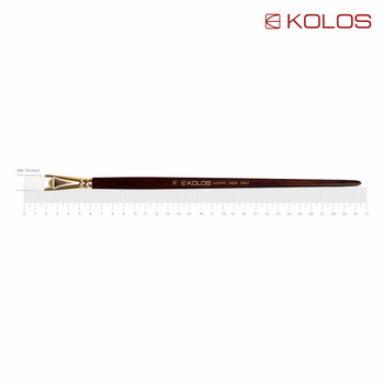 Кисть синтетика плоская Snow 1098F No16 длинная ручка KOLOS