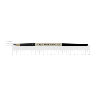 Пензель синтетика кругла BREEZE 1226R №3 коротка ручка ROSA