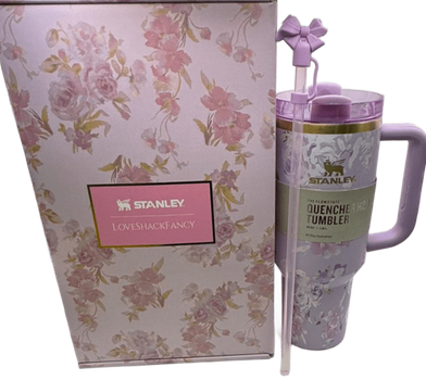 Термос термочашка Stanley Quencher H2.0 Tumbler з нержавіючої сталі 1,18 л Happy Thoughts KT6007859