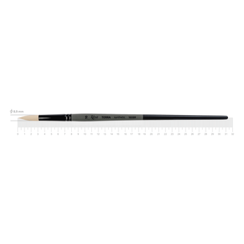 Кисть синтетика круглая TERRA 1608R No10 длинная ручка ROSA