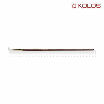 Пензель синтетика кругла Snow 1098R № 1 довга ручка KOLOS
