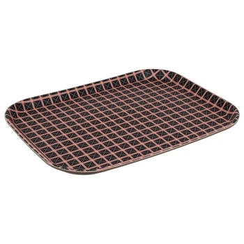 Піднос кухонний Antislip R37797-2 40х30 см Рожевий з чорним