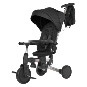 Детский трехколесный велосипед El Camino ME 1226 Night Black с поворотным сиденьем, черный