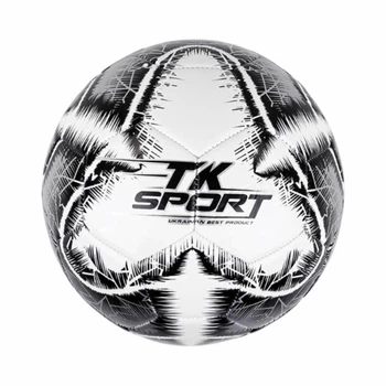 Футбольный мяч TK Sport, размер 5, 330–350 г, TPE пена, резиновая камера, C 44452-3, белый