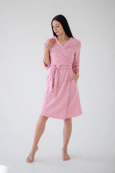 Халат для беременных и кормящих Мария Розовый XXL/XXXL М03
