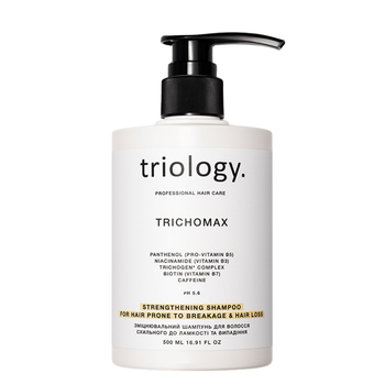 Шампунь против выпадения и ломкости волос Triology Trichomax с биотином 500 мл