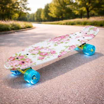 Пенни борд Flowers светящиеся колеса