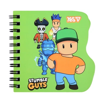 Блокнот фігурний Yes Stumble Guys Green 100x100 30 аркушів клітинка