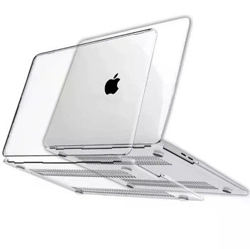 Чехол-накладка HardShell Premium Crystal Case для MacBook Neo 13 (A3404) прозрачный Clear глянцевый