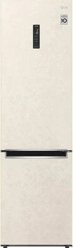 Холодильник LG GC-B509MEWM, двокамерний, нижня морозильна камера, 384 л (277/107 л), E клас, Total No Frost, DoorCooling+, інверторний компресор, дисплей, бежевий