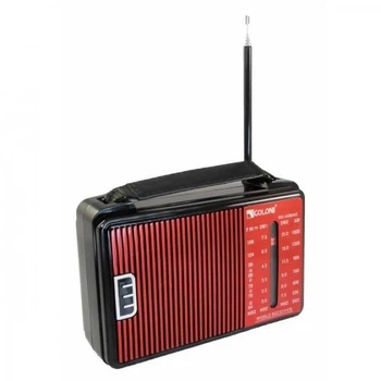 Портативный радиоприемник Golon RX-A08AC, AM/FM/TV/SW1/SW2, сеть/батарейки, черно-красный