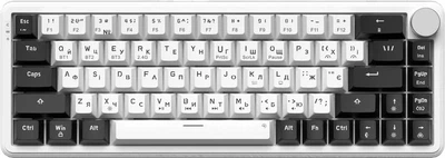 Клавіатура ігрова бездротова GamePro Asgard Valhalla MK210W Pro Bluetooth та 2.4G, USB, механічна, RGB підсвітка, біла
