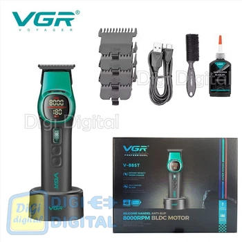 Триммер VGR V-885T GREEN 4 насадки LED display