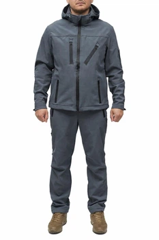 Костюм Soft Shell водонепроницаемый, утепленный 46р. (ML-42 Grey)