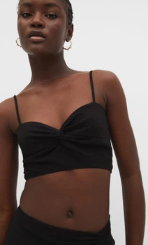 Топ Stradivarius чорний ULAYN022 XL
